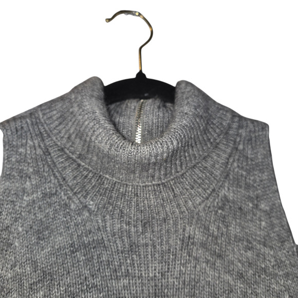 Kaufman Franco Womens Large Sweater Sleeveless Turtleneck Zipper Back Alpaca - Picture 6 of 13
